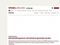 Bild zum Artikel: Rechtspopulisten: AfD-Enthüllungsbuch soll juristisch gestoppt werden