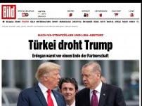 Bild zum Artikel: Twitter-Attacke - Trump verschärft Erdogans Geldkrise