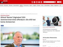 Bild zum Artikel: Gauland ist blank - Klima? Rente? Digitales? ZDF-Sommerinterview offenbart: Die AfD hat keine Antworten