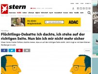 Bild zum Artikel: Flüchtlinge: Flüchtlings-Debatte: Ich dachte, ich stehe auf der richtigen Seite. Nun bin ich mir nicht mehr sicher