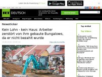 Bild zum Artikel: Kein Lohn - kein Haus: Arbeiter zerstört von ihm gebaute Bungalows, da er nicht bezahlt wurde