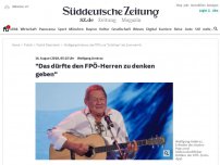 Bild zum Artikel: Wolfgang Ambros: 'Das dürfte den FPÖ-Herren zu denken geben'