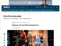 Bild zum Artikel: Erdogan ruft zum iPhone-Boykott auf