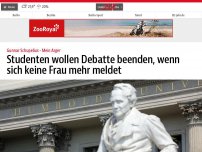 Bild zum Artikel: Studenten wollen Debatte beenden, wenn sich keine Frau mehr meldet