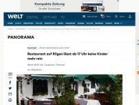 Bild zum Artikel: Restaurant auf Rügen lässt ab 17 Uhr keine Kinder mehr rein