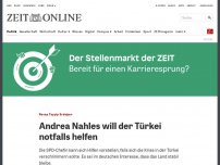 Bild zum Artikel: Recep Tayyip Erdoğan: Andrea Nahles will die Türkei notfalls retten