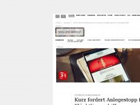 Bild zum Artikel: Österreichs Bundeskanzler Kurz fordert Anlegestopp für Flüchtlingsschiffe