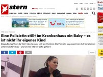 Bild zum Artikel: Hilfe einer Fremden: Eine Polizistin stillt im Krankenhaus ein Baby – es ist nicht ihr eigenes Kind