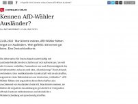 Bild zum Artikel: Infografik-Serie Schneller schlau: Kennen AfD-Wähler Ausländer?