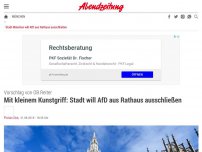 Bild zum Artikel: Vorschlag von OB Reiter: Mit kleinem Kunstgriff: Stadt will AfD aus Rathaus ausschließen