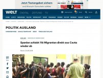 Bild zum Artikel: Spanien schiebt 116 Migranten direkt aus Ceuta wieder ab