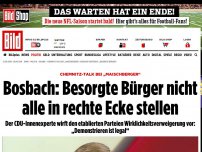 Bild zum Artikel: Chemnitz-Talk bei „Maischberger“ - Bosbach: Besorgte Bürger nicht alle in rechte Ecke stellen