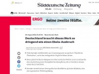 Bild zum Artikel: Neues Sarrazin-Buch: Deutschland braucht dieses Buch so nötig wie einen Ebola-Ausbruch