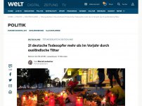 Bild zum Artikel: 21 deutsche Todesopfer mehr als im Vorjahr durch ausländische Täter