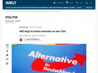 Bild zum Artikel: AfD liegt im Osten erstmals vor der CDU