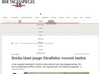 Bild zum Artikel: Berlin lässt junge Straftäter vorerst laufen