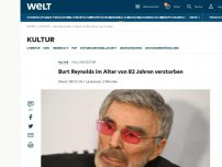 Bild zum Artikel: Hollywoodstar Burt Reynolds im Alter von 82 Jahren verstorben