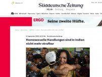 Bild zum Artikel: Gerichtsentscheidung: Homosexualität ist in Indien nicht mehr strafbar