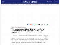 Bild zum Artikel: Verfassungsschutzpräsident Maaßen riskiert sein Amt, um ein Zeichen zu setzen