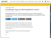 Bild zum Artikel: Polizei bittet um Hilfe: Neunjähriger Junge aus Mönchengladbach vermisst