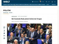 Bild zum Artikel: Bei Gaulands Rede platzt Schulz der Kragen