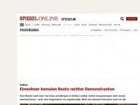 Bild zum Artikel: Köthen: Einwohner bemalen Route rechter Demonstranten