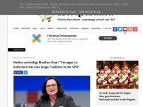 Bild zum Artikel: Nahles verteidigt Maaßen-Deal: 'Versager zu befördern hat eine lange Tradition in der SPD'