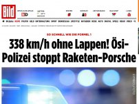 Bild zum Artikel: So schnell wie die Formel 1 - 338 km/h! Ösi-Polizei stoppt Raketen-Porsche