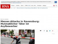 Bild zum Artikel: Messer-Attacke in Ravensburg: Mann verletzt mehrere Personen - eine davon schwer