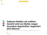 Bild zum Artikel: Seltenes Rehkitz mit weißem Gesicht wird von Mutter wegen Aussehen abgestoßen: begeistert jetzt Massen