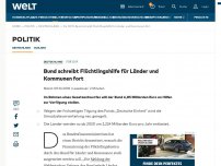 Bild zum Artikel: Bund will Flüchtlingshilfe deutlich aufstocken