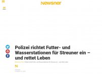 Bild zum Artikel: Polizei richtet Futter- und Wasserstationen für Streuner ein – und rettet Leben