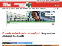 Bild zum Artikel: Erste deutsche Boxerin mit Kopftuch: Sie glaubt an Allah und ihre Fäuste