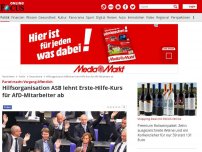 Bild zum Artikel: Partei macht Vorgang öffentlich - Hilfsorganisation ASB lehnt Erste-Hilfe-Kurs für AfD-Mitarbeiter ab