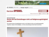 Bild zum Artikel: Bundesarbeitsgericht: Kirche darf bei Einstellungen nicht auf Religionszugehörigkeit pochen