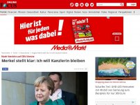 Bild zum Artikel: Nach Verzicht auf CDU-Vorsitz - Merkel stellt klar: Ich will Kanzlerin bleiben