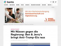 Bild zum Artikel: Mit Nüssen gegen die Regierung: Ben & Jerry's bringt Anti-Trump-Eis raus