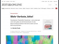 Bild zum Artikel: Konsumverhalten: Mehr Verbote, bitte!