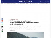 Bild zum Artikel: Bericht: 58 Prozent volljähriger Asylbewerber ohne Dokumente