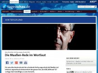 Bild zum Artikel: Die Maaßen-Rede im Wortlaut