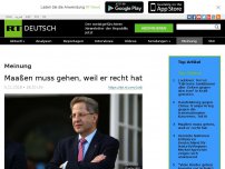 Bild zum Artikel: Maaßen muss gehen, weil er recht hat