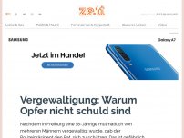 Bild zum Artikel: Vergewaltigung: Warum Opfer nicht Schuld sind