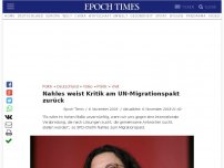 Bild zum Artikel: Nahles weist Kritik am UN-Migrationspakt zurück