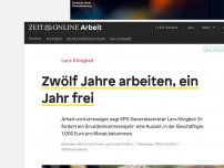 Bild zum Artikel: Lars Klingbeil: Zwölf Jahre arbeiten, ein Jahr frei