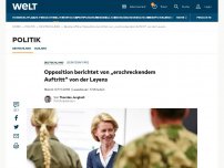 Bild zum Artikel: Opposition berichtet von „erschreckendem Auftritt“ von der Leyens