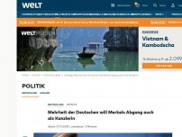 Bild zum Artikel: Mehrheit der Deutschen will Merkels Abgang auch als Kanzlerin