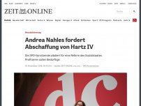 Bild zum Artikel: Grundsicherung: Andrea Nahles fordert Abschaffung von Hartz IV