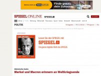 Bild zum Artikel: Historische Geste: Merkel und Macron erinnern an Weltkriegsende