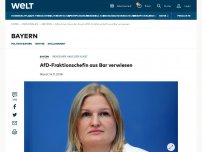 Bild zum Artikel: AfD-Fraktionschefin aus Bar verwiesen