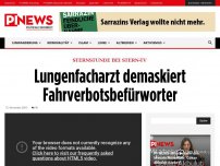 Bild zum Artikel: Sternstunde bei Stern-TV Lungenfacharzt demaskiert Fahrverbotsbefürworter